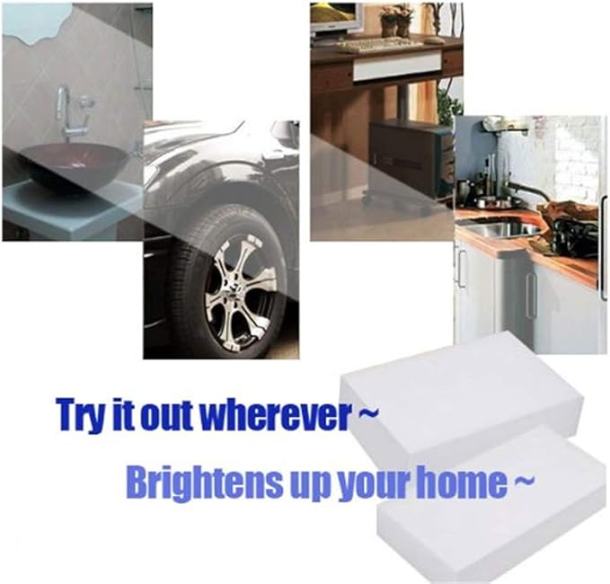 Magic Washing Sponges, 50-Pack Melamine Foam Eraser Blocks for Household Kitchen Bathroom Sink Washing 10x6x2cm White (931)