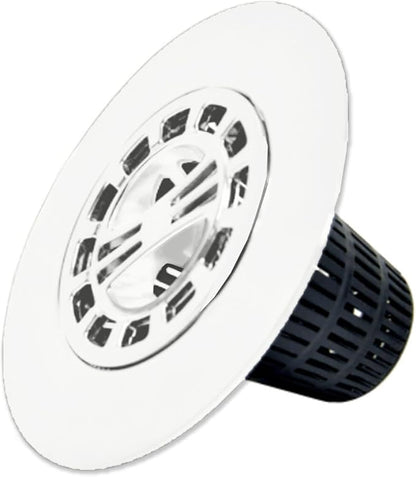 DANCO Hair Catcher for Stand-Alone Shower Drain Cover | 3-inch Shower Drain Openings | Strainer Snare | White (10533) (Pack of 2)