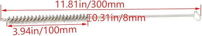 Utoolmart Steel Wire Cleaning Brush, Spiral Power Brush, 0.3-inch Diameter 12-inch Length, 5pcs