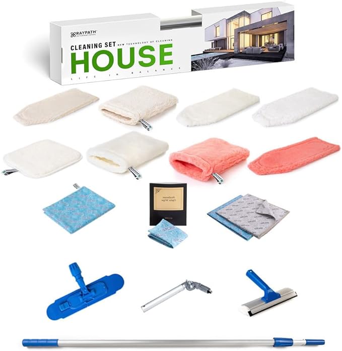 House Cleaning Set – Complete Eco-Friendly Cleaning Kit with Gloves, Floor Pads, and Tools for Chemical-Free Cleaning