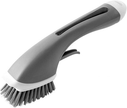 Yosoo Automatic Soap Dispensing Brush, Professional Anti Skid Handle, Easy to Use, with Pot Brush for Sink Kitchen (2)