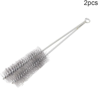 Utoolmart Steel Wire Cleaning Brush, Spiral Power Tube Brush, Steel Wire Tube Brush Cleaning Tool, Tube Bottle Brush, 1.2-inch Diameter 12-inch Length, 2pcs