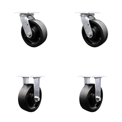 4406L6 FG4406L60000 Rubbermaid Cart Replacement 6 Inch Caster Kit - Fits Rubbermaid Heavy Duty Platform Truck 4406, A Frame Panel Truck 4462 and Sheet & Panel Truck 4467 - Service Caster Brand