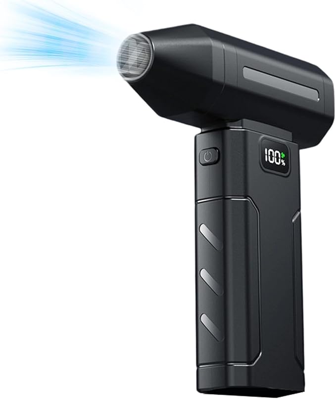 Handheld Air Duster - 6000mAh Rechargeable Cordless Electric Blower for Keyboard and Electronics Cleaning, Portable High Power Air Cleaner for Home Office and Car Interior, Compact Dust Removal Tool w