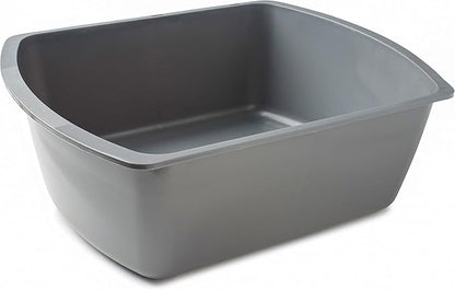 Vakly Wash Basins – Rectangular Plastic 7-Quart Graduated Hospital Soaking Tub with Markings – Small Portable Washbasin for Face Washing, Cleaning, Foot Bath, Dishes, Laundry & Bedside Care