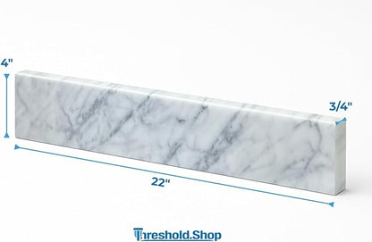 Bathroom Vanity Sink Backsplash/Sidesplash (Carrara Marble, 4" x 22")