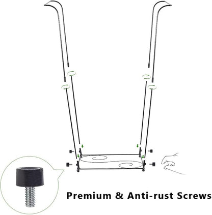 Trash Bag Holder, 30-45 Gallon Portable Leaf Bag Holder, Metal Garbage Bag Holder, S Pattern Trash Bag Holder Stand for Camping, Party, Wedding，Gardening