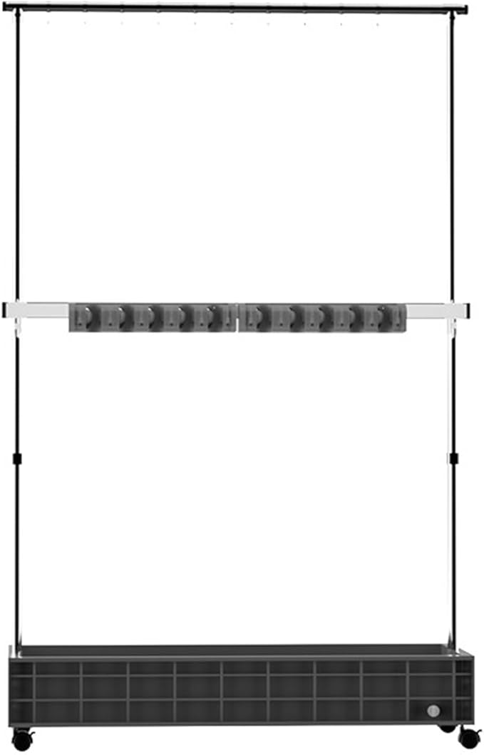 SARKEY Mobile Broom Mop Holder,Rolling Janitor Cart With Wheels,Freestanding Storage Cart,Keep Your Cleaning Tools Organized,For Garage,Garden,Schools,Hotels(105x45x170cm(41x18x67in))