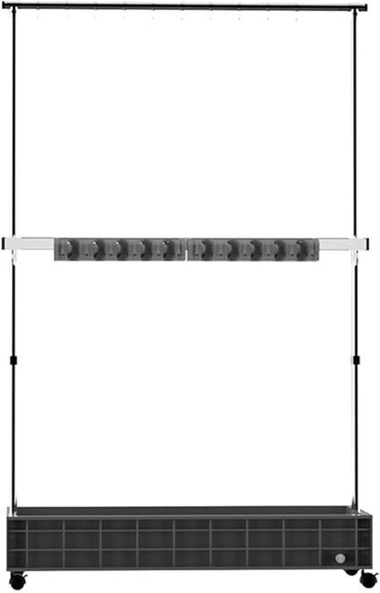 SARKEY Mobile Broom Mop Holder,Rolling Janitor Cart With Wheels,Freestanding Storage Cart,Keep Your Cleaning Tools Organized,For Garage,Garden,Schools,Hotels(105x45x170cm(41x18x67in))