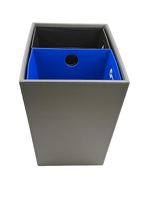Dual Chamber Recycling & Trash Waste Bin 14.5" x 9" x 12" 22.5 Quarts (Gray)
