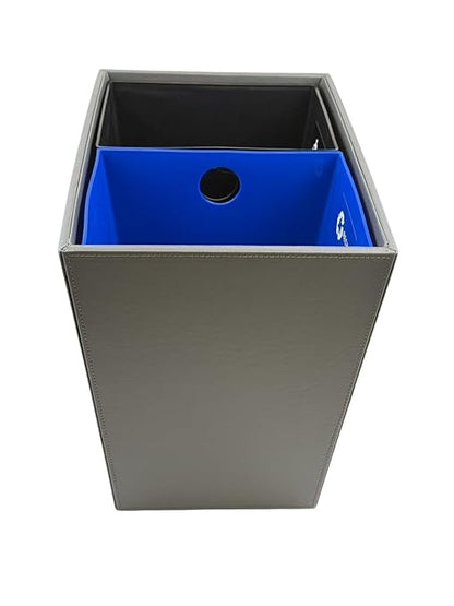 Dual Chamber Recycling & Trash Waste Bin 14.5" x 9" x 12" 22.5 Quarts (Gray)