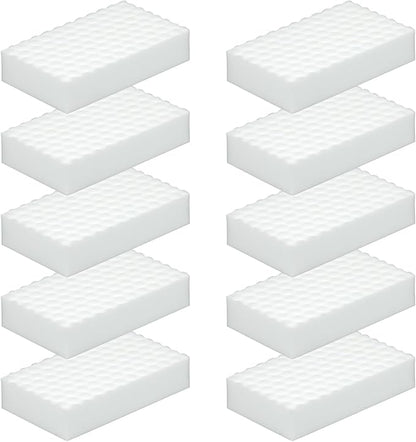 10Pcs Melamine Foam Sponge, 2X Density Magic Cleaning Eraser, Durable Multi-Surface Scrubber for Kitchen, Bathroom, Wall, Shoe, Car, Sink & Floor Household Cleaning Essentials(10 Pcs-2X Density)