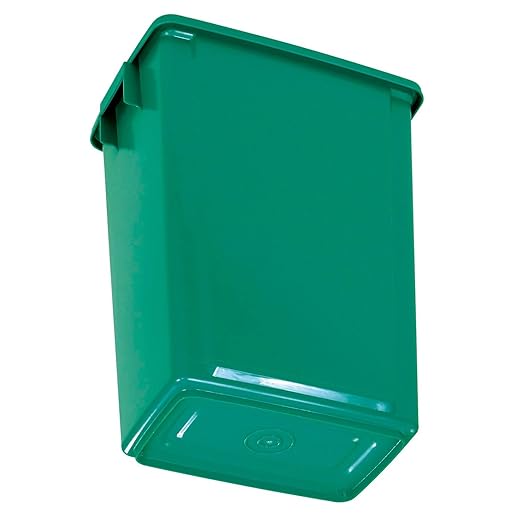 Global Industrial Indoor Recycling Container with Open Top, 15 Gallon Capacity, 12" W X 18" D X 24" H, Corrosion Resistant Polypropylene Construction, Green