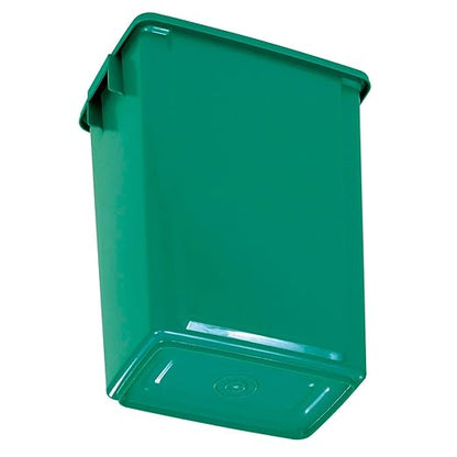 Global Industrial Indoor Recycling Container with Open Top, 15 Gallon Capacity, 12" W X 18" D X 24" H, Corrosion Resistant Polypropylene Construction, Green