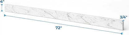 Bathroom Vanity Sink Backsplash/Sidesplash (Engineered Carrara Marble, 4" x 72")
