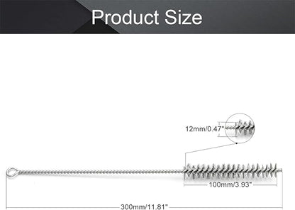 Utoolmart Steel Wire Cleaning Brush, Spiral Power Tube Cleaning Tool, Bottle Brush, 0.6-inch Diameter 12-inch Length, 10pcs
