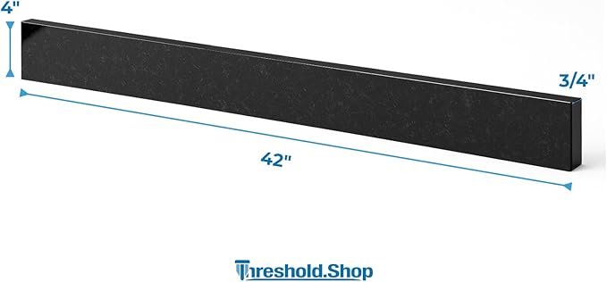 Bathroom Vanity Sink Backsplash/Sidesplash (Absolute Black Granite, 4" x 42")