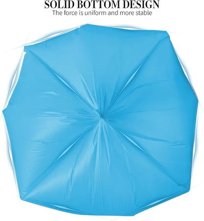 3 Rolls Small Trash Bags - 60 Counts Durable 4 Gallon Small Garbage Bags for home office kitchen Bathroom Bedroom Trash Can liners（Blue）
