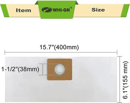 15 Pack 90667 Micro Shop Vac Bags Type A Replacement Filter Bags, compatible with Shop-Vac 1-1.5 Gallon Wet/Dry Vacuums, AllAround Vac Model# QAS60, part# 9066700 9066733