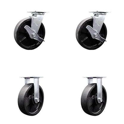 4465L1 FG4465L10000 Rubbermaid Locking Replacement Caster Kit – Fits Rubbermaid Convertible A Frame Truck 4465 – Service Caster Brand