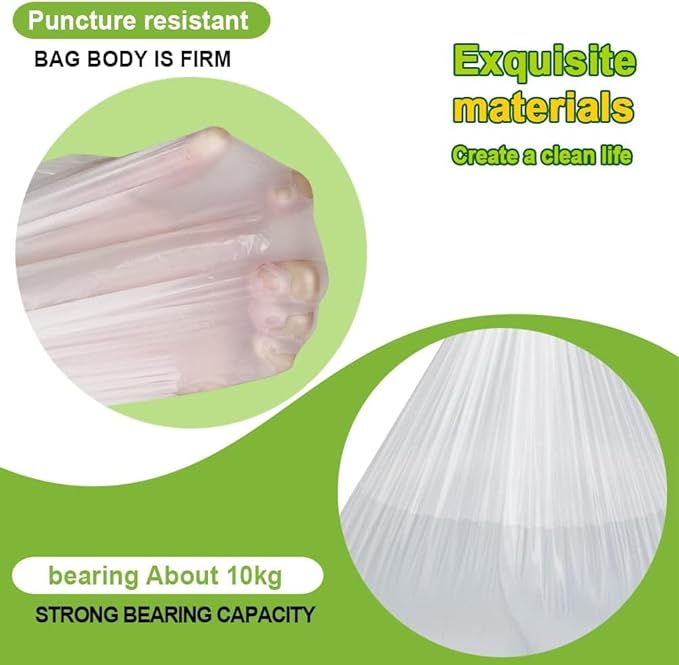 Tall Kitchen Trash Bags 13 Gallon Garbage Bags 50 Liters Plastic Trash Can Liners Waste Basket Bin Liners for Home Office Outdoor 160 Counts
