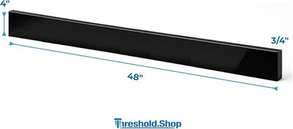 Bathroom Vanity Sink Backsplash/Sidesplash (Super Black Engineered Marble, 4" x 48")