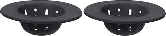 OGGI Silicone Sink Strainer- Great Kitchen Sink Strainer, Sink Drain Strainer, Drain Stopper, Sink Plug, 4.6˝ Diameter Rim, Black (Pack of 2)
