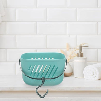 PRETYZOOM Hanging Shower Basket Portable Cleaning Supply Basket Plastic Bathroom Organizer over Toilet Storage for Shampoo Conditioner Loofahs Bath Accessories