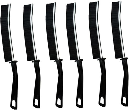 6PCS Crevice Cleaning Brush,Gap Cleaning Brush, Slim Flat Curved Brush for Narrow Gaps,Deep Crevices and Small Spaces,Hard Bristle Brush,Easy to Clean, No Residue, Kitchen & Bathroom Cleaning