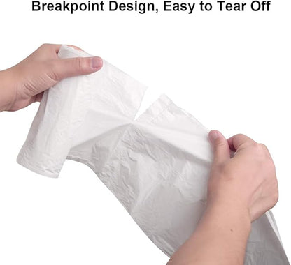 13-15 Gallon Biodegradable / Compostable Garbage Bags Recycling Unscented Tall Kitchen Trash Bags for Kitchen, Yard, Lawn,Office(75 Counts, White)