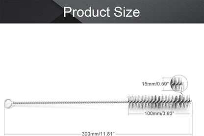 Utoolmart Steel Wire Cleaning Brush, Spiral Power Tube Brush, Steel Wire Tube Brush Cleaning Tool, Tube Bottle Brush, 0.8-inch Diameter 12-inch Length, 10pcs