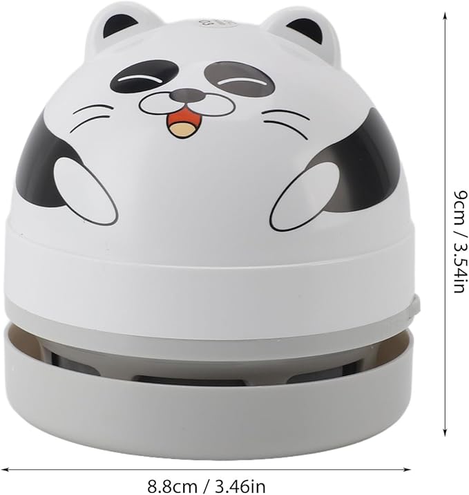 TOPINCN Portable Mini Desk Vacuum, Portable USB Vacuum Cleaner for Desk Mini Cute Cartoon Desktop Vacuum for Cleaning Eraser Crumbs, Dust, Crumbs, Computer, Keyboard (Panda)
