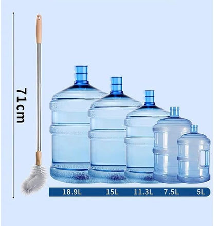 LUFOX 2 Pack 28" Long Bottle Brush, 3 & 5 Gallon Bottle Cleaner Brush, Bendable Replaceable Brush Head Bottle Cleaning Brush for Family