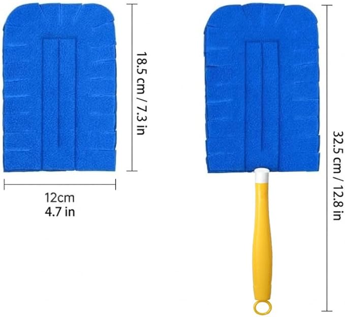 Reusable Duster Refills Compatible with Swiffer, 5 Pack Washable Duster Pads with Handle Included, 360° Cleaning Fleece Refills for Fan, Blinds, Furniture, Home Cleaning (1)