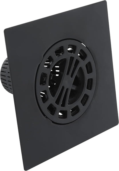 Square Shower Hair Catcher with Replacement Baskets, Shower Drain Protector in Matte Black