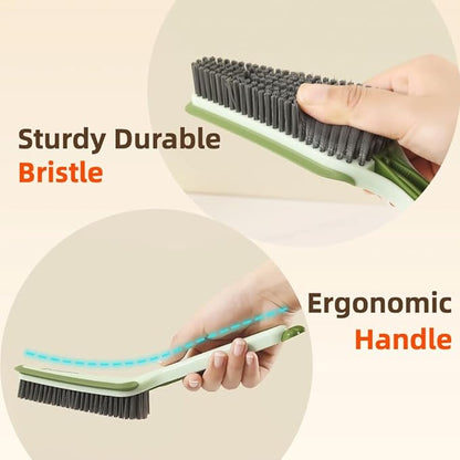 3-in-1 Detachable Crevice Cleaning Brush for Sinks, Faucets & Tile Grout, Multifunctional Narrow Gap Cleaner for Kitchen & Bathroom Dead Corners, Modern Aesthetic Detail Scrub Tool (Orange)