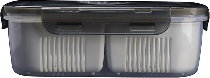 Dual Compartment Cleaning Bin | Compact, Durable, and Highly Functional with Dual Removable Baskets | The Ultimate No-Spill Cleaning Solution