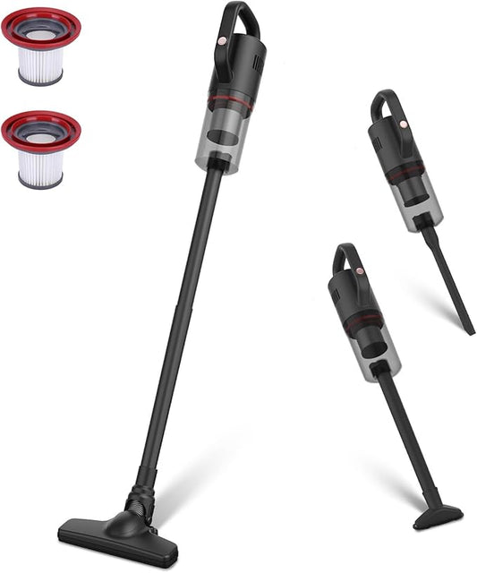 KEROMEE Cordless Vacuum Cleaner Lightweight Hand-held Stick Vacuum Small Vacuum for Hard Floor Car Pet Hair BW118