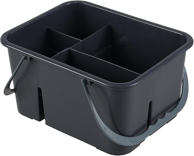 Plastic Cleaning Caddy with Handle, Portable Plastic Storage Caddy Organizers, Gray, F