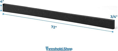 Bathroom Vanity Sink Backsplash/Sidesplash (Absolute Black Granite, 4" x 72")