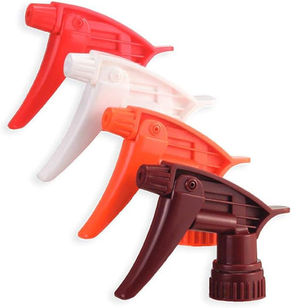 Chemical Resistant Spray Head 4 Pack. Industrial Sprayer Perfect for Auto/Car Detailing Supply & Janitorial Cleaners. Heavy Duty Low-Fatigue Trigger & Nozzle Replacement Fits 32oz Bottle