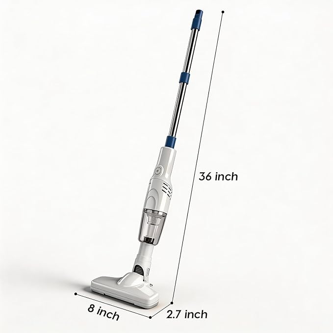 Stick Vacuum Cleaner, Powerful Suction Cordless 3-in-1 Small Handheld Vac with Filter for Hard Floor Lightweight Upright Home Pet Hair