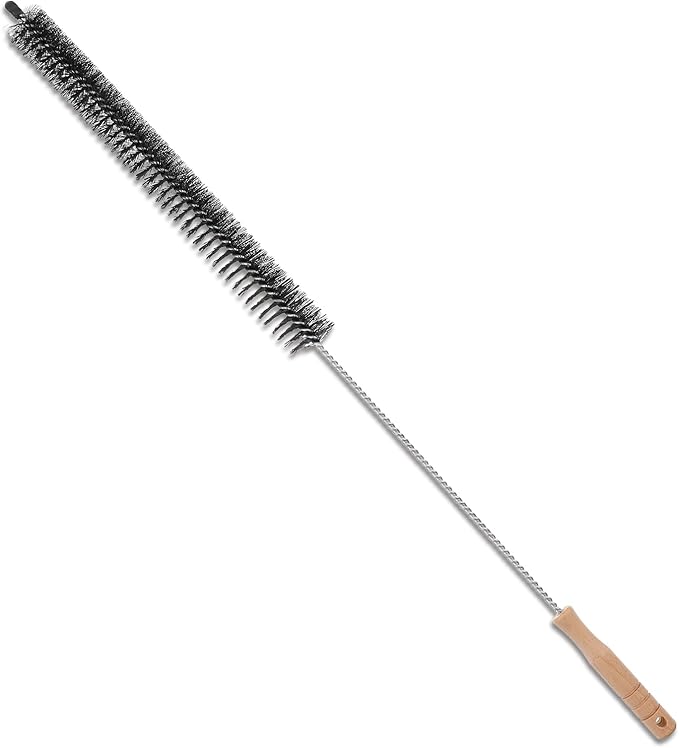 Dryer Vent Cleaning Brush, Lint Remover Cleaner Tool, Long Flexible with Wood Handle, Flexible Dryer Brush, Quickly Lint Remover (Black, 29.53 inches)