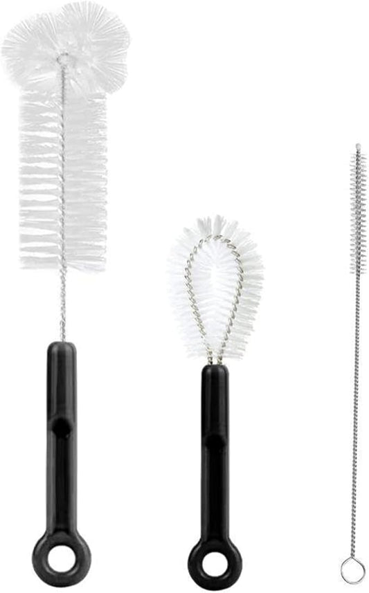 3 Pack Bottle Cleaning Brush Set with Detachable Keychain Ring, Narrow Neck & Straw Cleaner, Portable for College Dorm & Travel