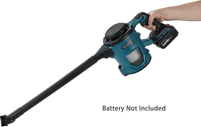 Heimerdinger Cordless Shop Vacuum Compatible with Makita 18V LXT Batteries, 85kPa 500W Handheld Wet Dry Vac with 1L Dust Cup, HEPA Filter, Crevice Brush and Floor Nozzle, Tool Only