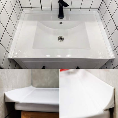 67 Inch Selfadhesive Shower Threshold Water Dam Barrier Silicone Waterproof Shower Door Water Guard Bathroom and Kitchen Corner Seal Strip Water Guard for Dry and Wet Separation (Black)