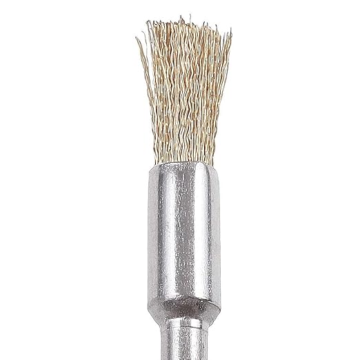 Rocaris 100 Pack Brass Wire Brushes Set, Steel Wire Wheels Pen Brushes Set Kit Accessories for Rotary Tool