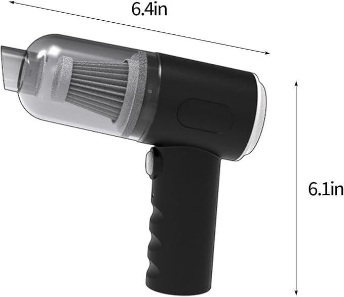 Portable Car Vacuum Cleaner, Handheld Wireless Mini Vacuum, Compact Dust Buster with 2-in-1 Nozzle, Detachable Washable Filter, Handheld Vacuum for Home,Car, Office Desk, Keyboards