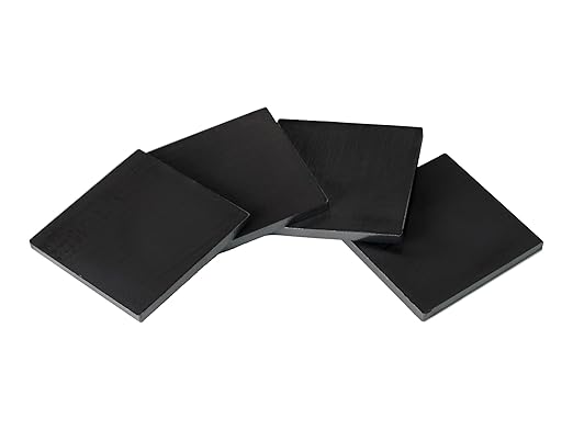 Weldable 5/16 Inch Hot Rolled Mild Steel Plate Mill Finish (2 x 2 Inch, Pack of 4) - Made in USA
