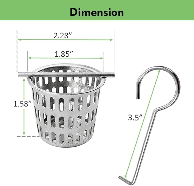Neodrain Shower Drain Hair Catcher – Stainless Steel Hair & Debris Strainer with Lifting Hook, Hair Trap Filter Basket for Bathroom Drains, Reusable Hair Strainer for Clog-Free Drains